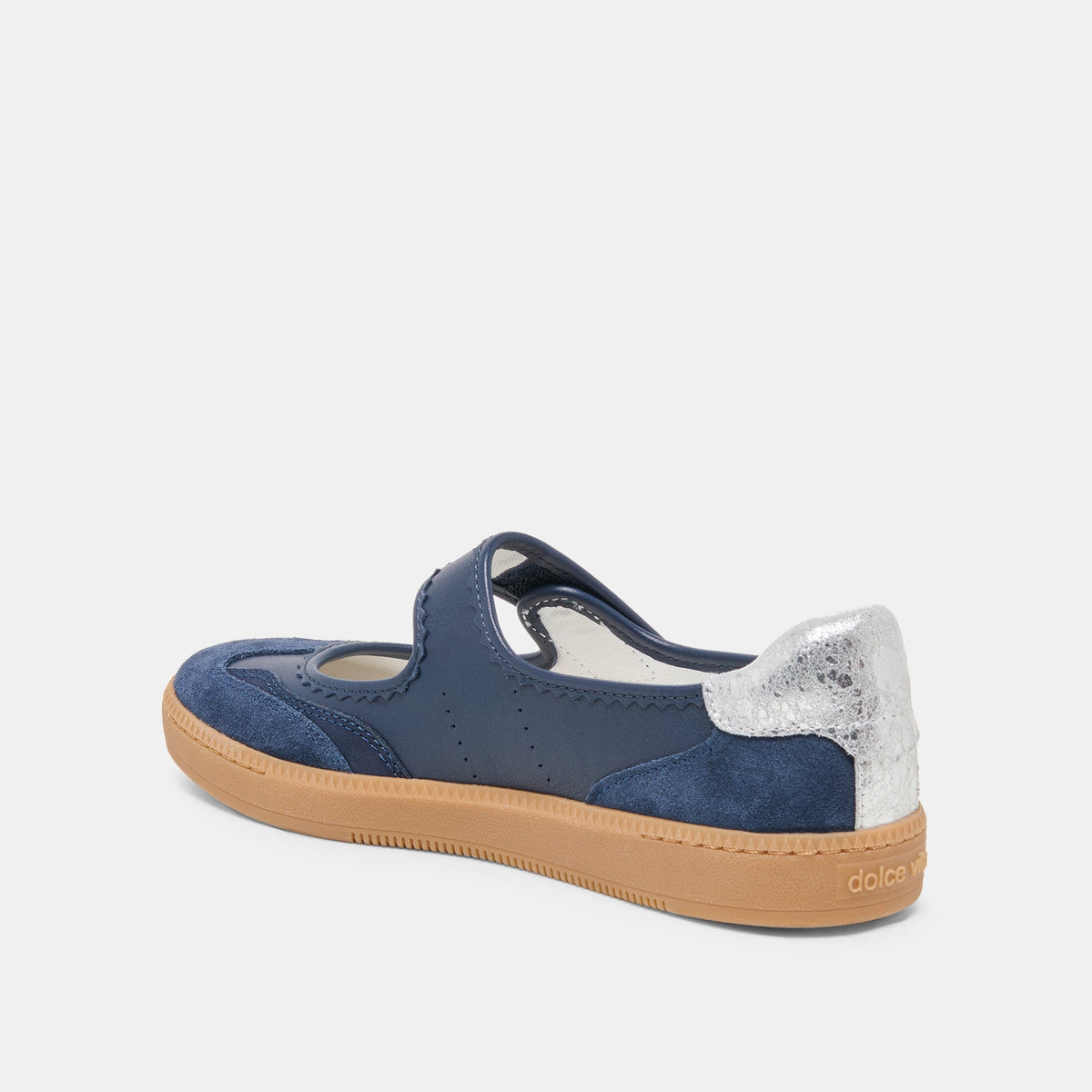 NANET Dk Navy Suede Mary-Jane Ballet Sneakers | Dolce Vita