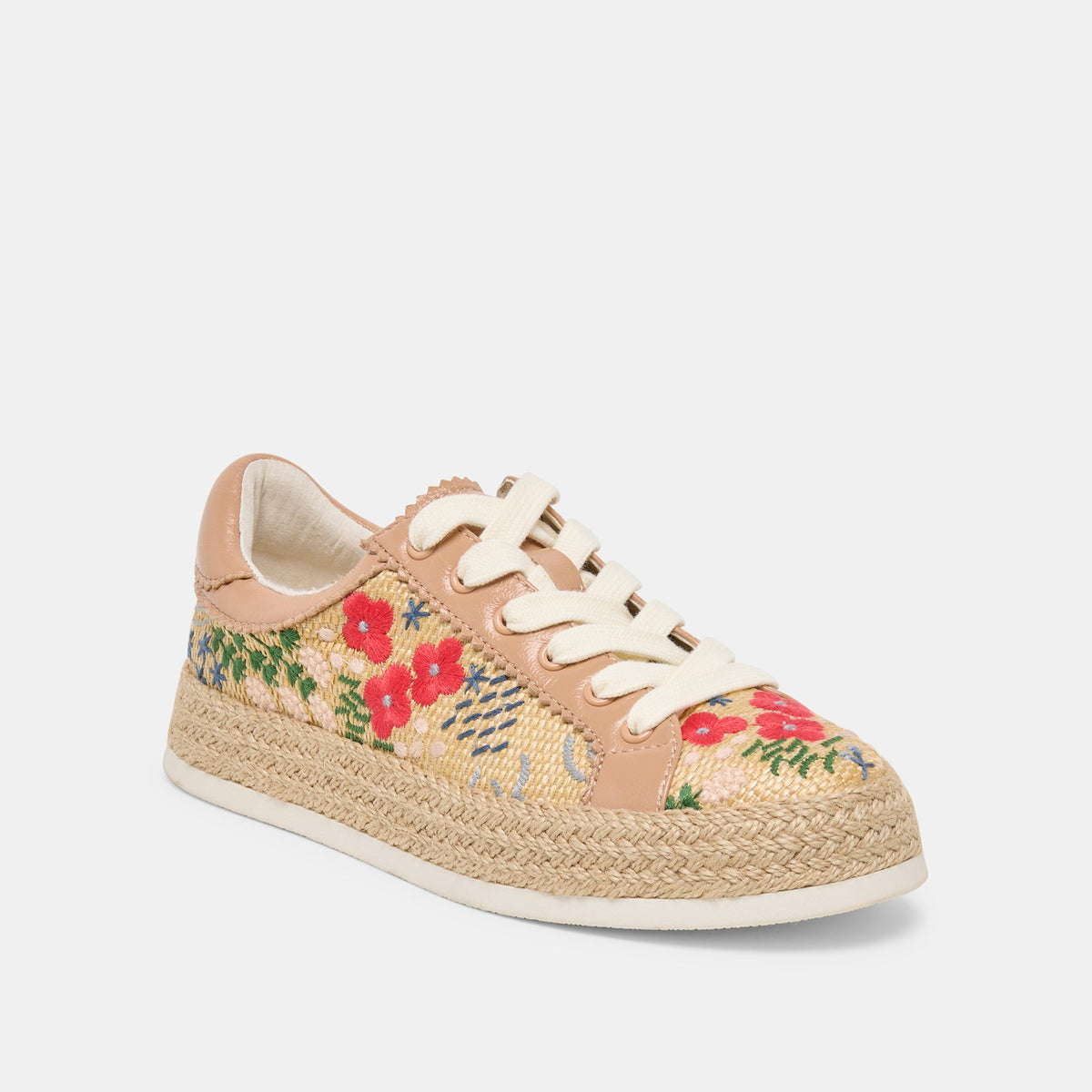 Azalia Sand Floral Raffia Heels | Dolce Vita