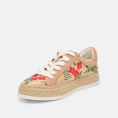 Azalia Sand Floral Raffia Heels | Dolce Vita