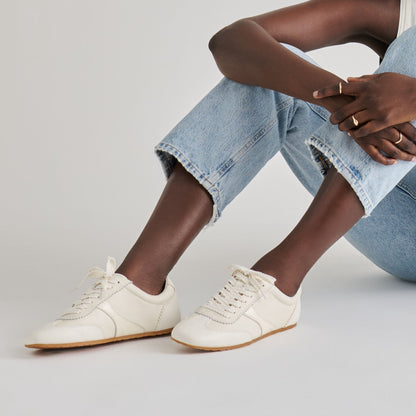 Dorie White Leather Sneakers | Dolce Vita