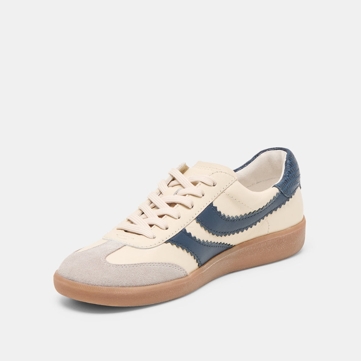 Merit White Navy Leather Sneakers | Dolce Vita