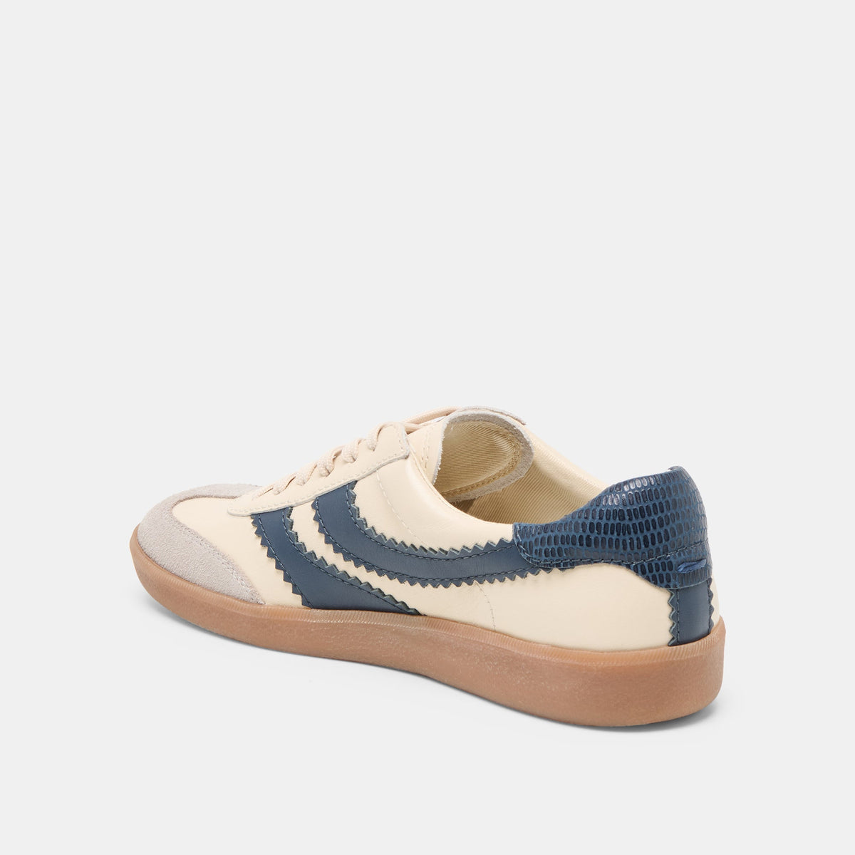Merit White Navy Leather Sneakers | Dolce Vita