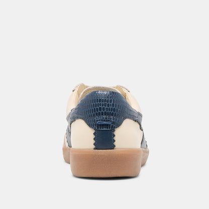 Merit White Navy Leather Sneakers | Dolce Vita