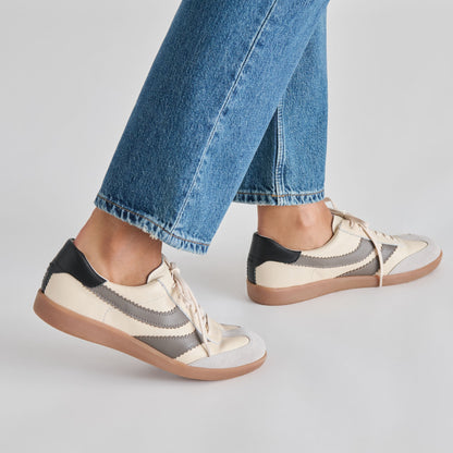 Merit White Grey Leather Sneakers | Dolce Vita