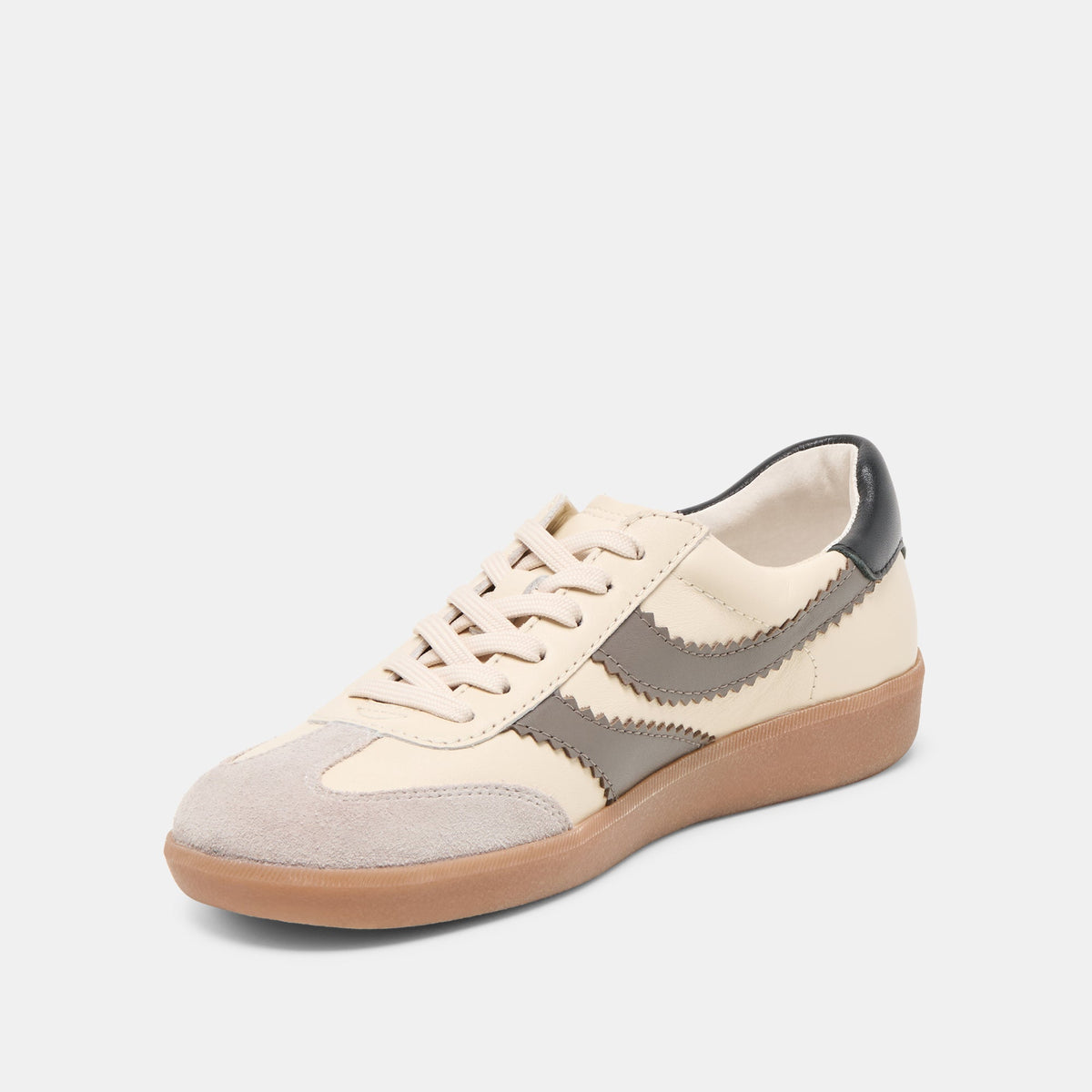 Merit White Grey Leather Sneakers | Dolce Vita