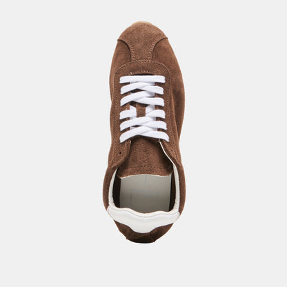 Serina Dk Brown Suede Sneakers | Dolce Vita