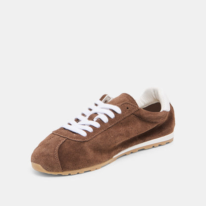 Serina Dk Brown Suede Sneakers | Dolce Vita