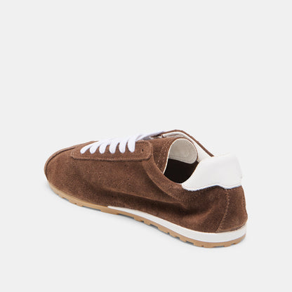 Serina Dk Brown Suede Sneakers | Dolce Vita