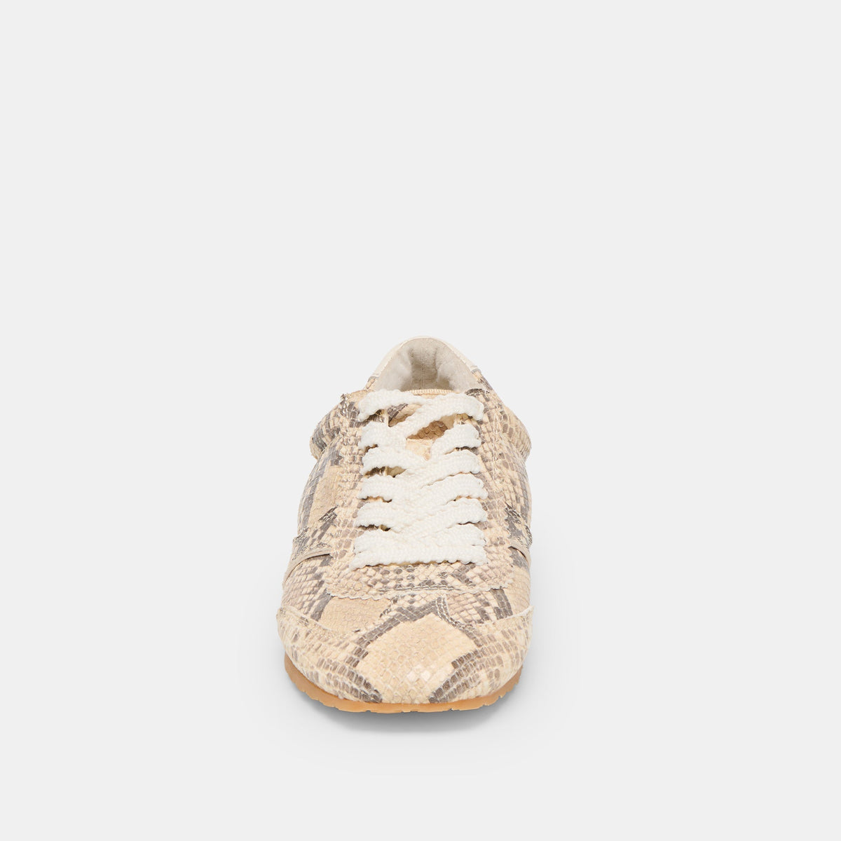 Dorie Natural Snake Embossed Leather Sneakers | Dolce Vita