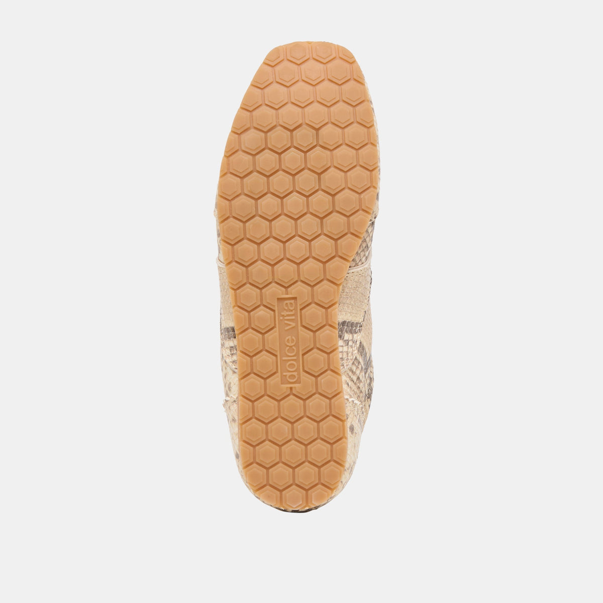 Dorie Natural Snake Embossed Leather Sneakers | Dolce Vita