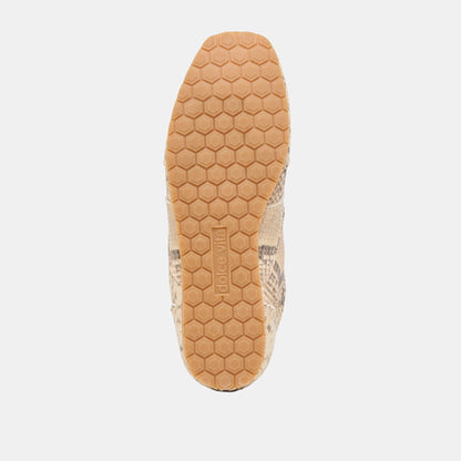 Dorie Natural Snake Embossed Leather Sneakers | Dolce Vita