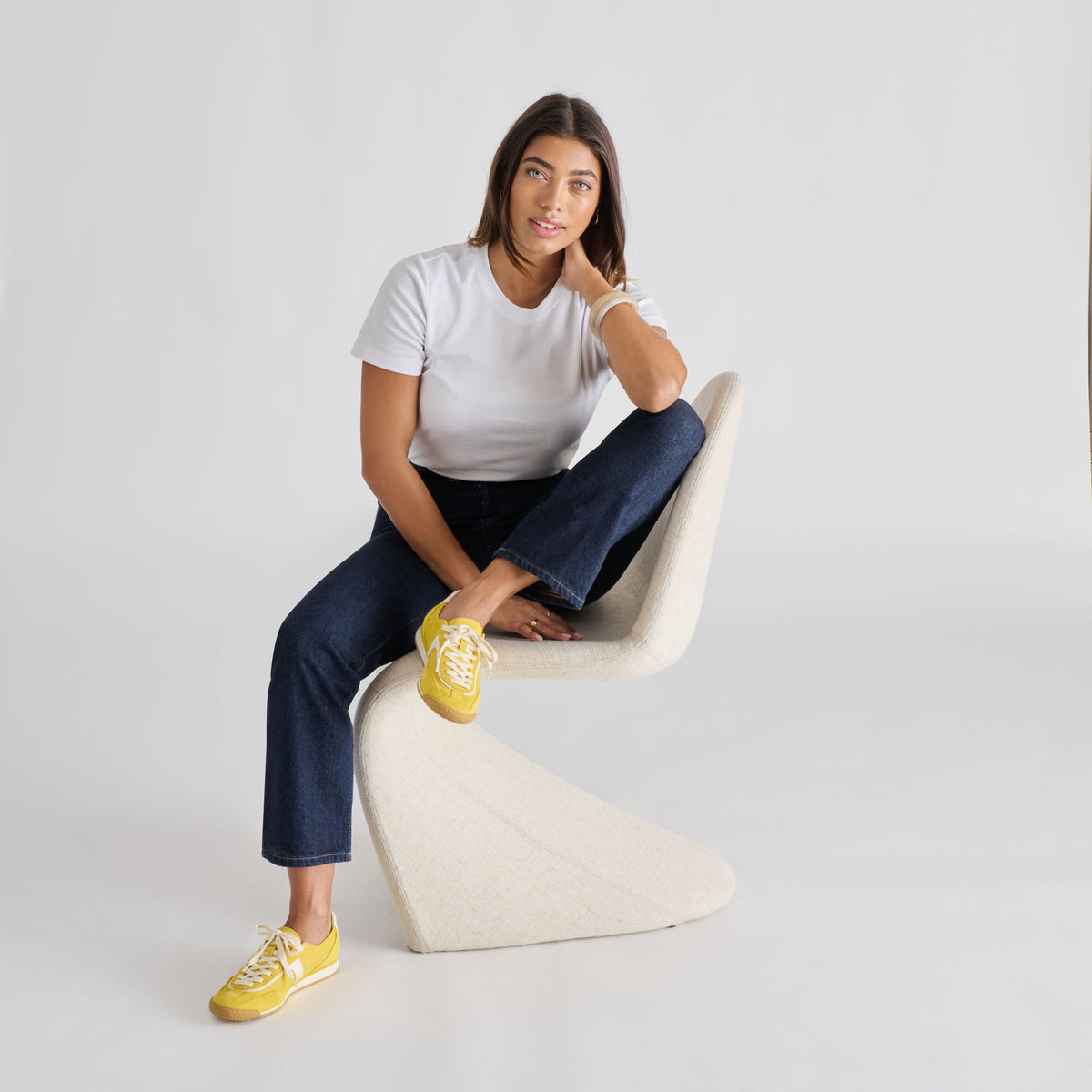 Sariya Yellow Nylon Sneakers | Dolce Vita