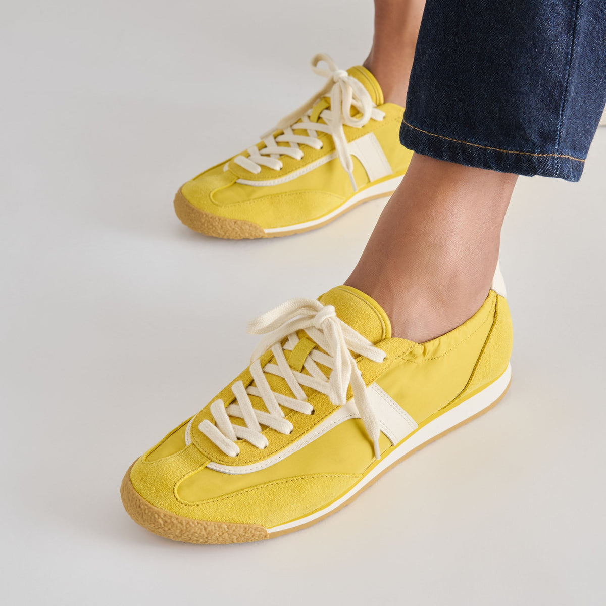Sariya Yellow Nylon Sneakers | Dolce Vita