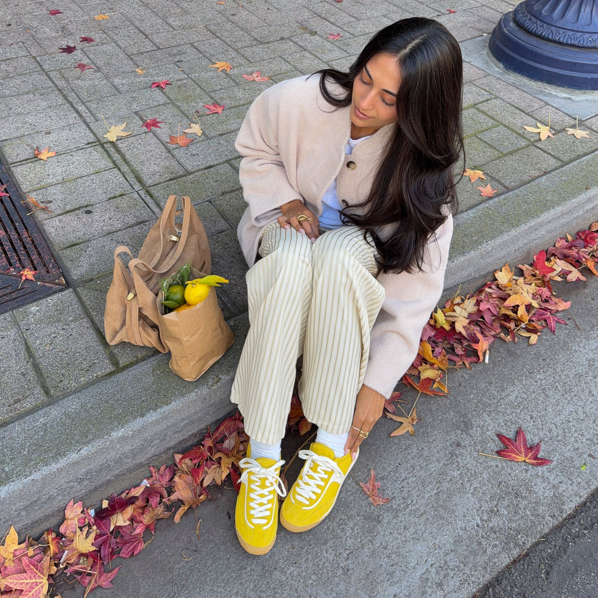 Sariya Yellow Nylon Sneakers | Dolce Vita