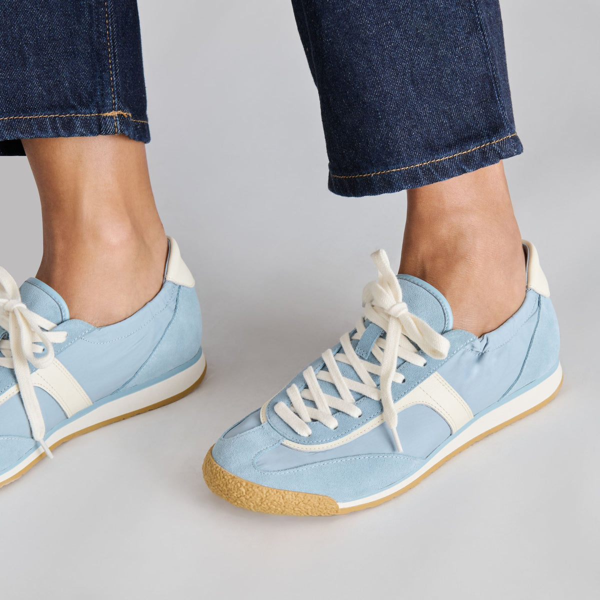 Sariya Lt Blue Nylon Sneakers | Dolce Vita