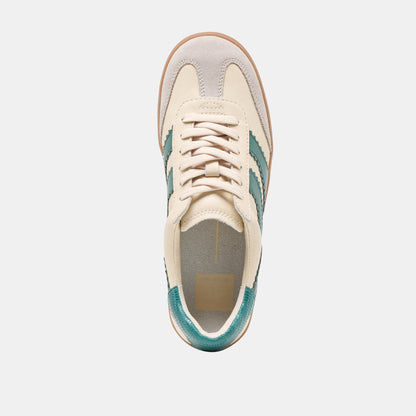 Merit White Green Leather Sneakers | Dolce Vita