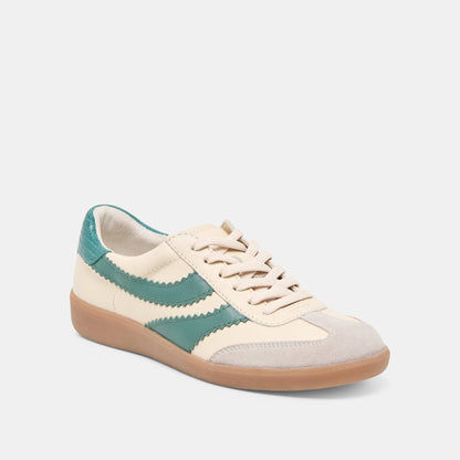 Merit White Green Leather Sneakers | Dolce Vita