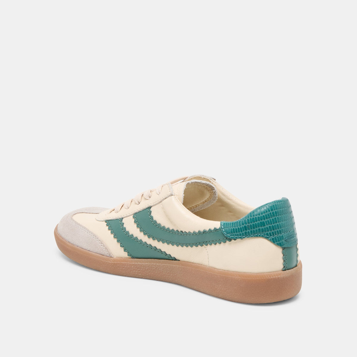 Merit White Green Leather Sneakers | Dolce Vita