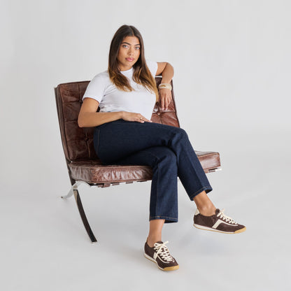 Sariya Dk Brown Nylon Sneakers | Dolce Vita