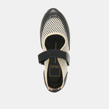 Seline White Black Mesh Sneakers | Dolce Vita