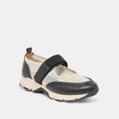 Seline White Black Mesh Sneakers | Dolce Vita