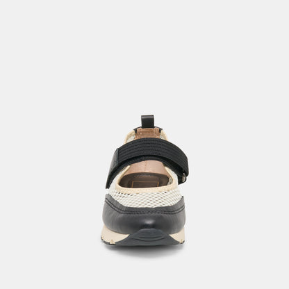 Seline White Black Mesh Sneakers | Dolce Vita