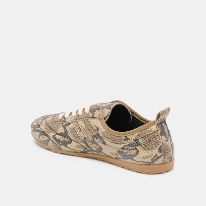 Viper Snake Print Embossed Leather Sneakers | Dolce Vita