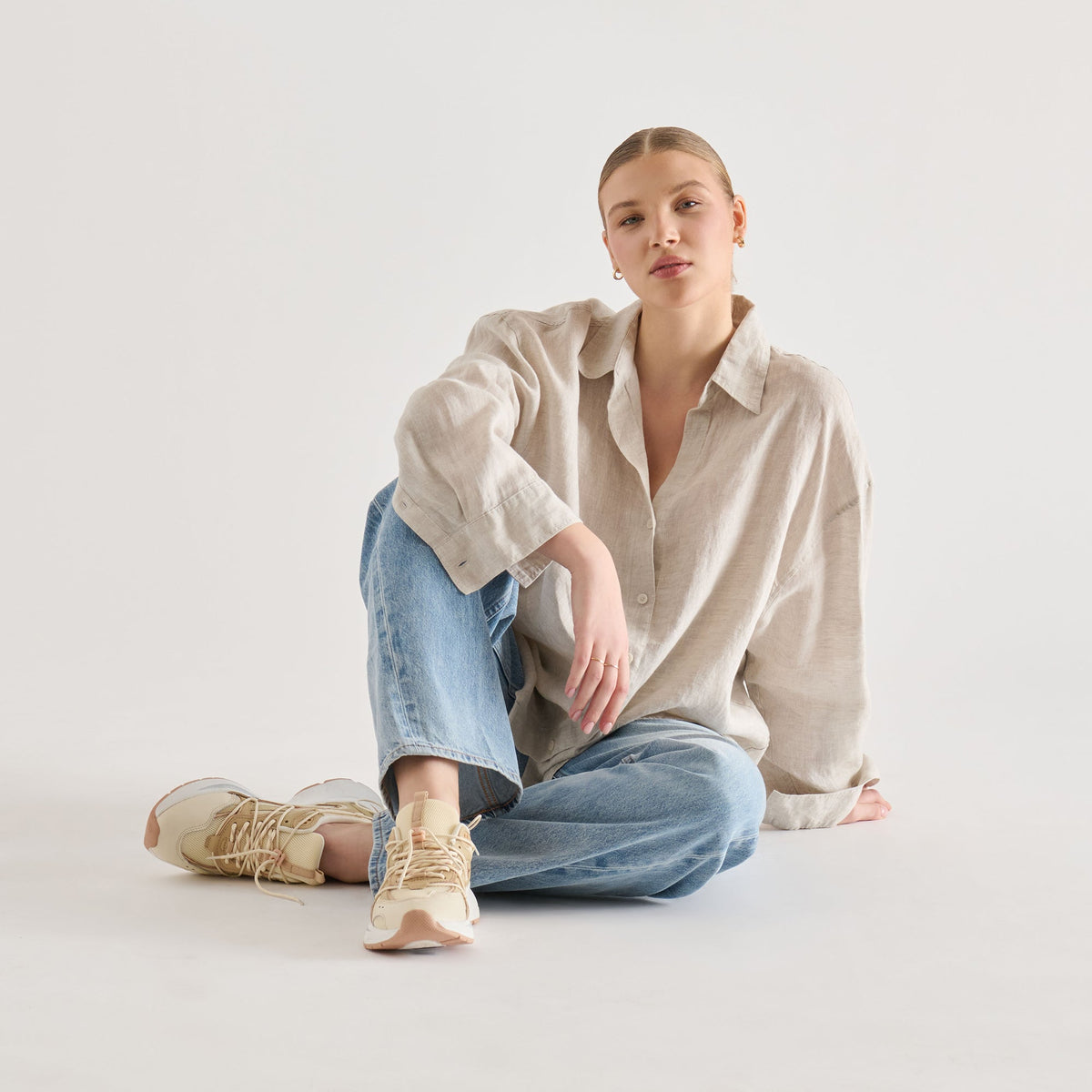 Selmar Off White Leather Sneakers | Dolce Vita