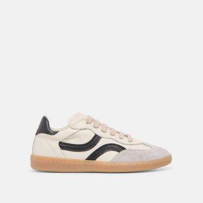 Rebel White Black Leather Sneakers | Dolce Vita