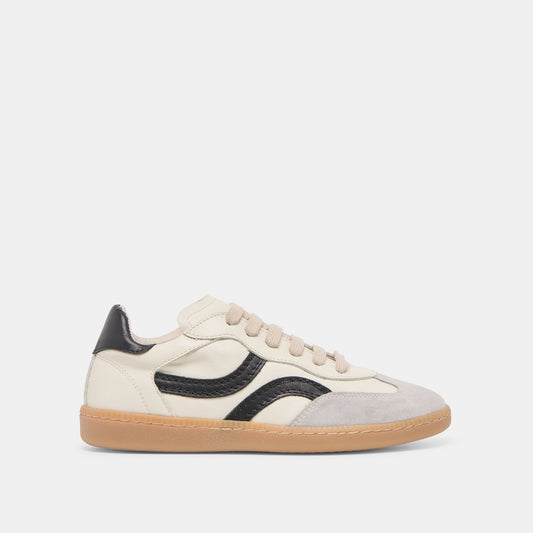 Rebel White Black Leather Sneakers | Dolce Vita