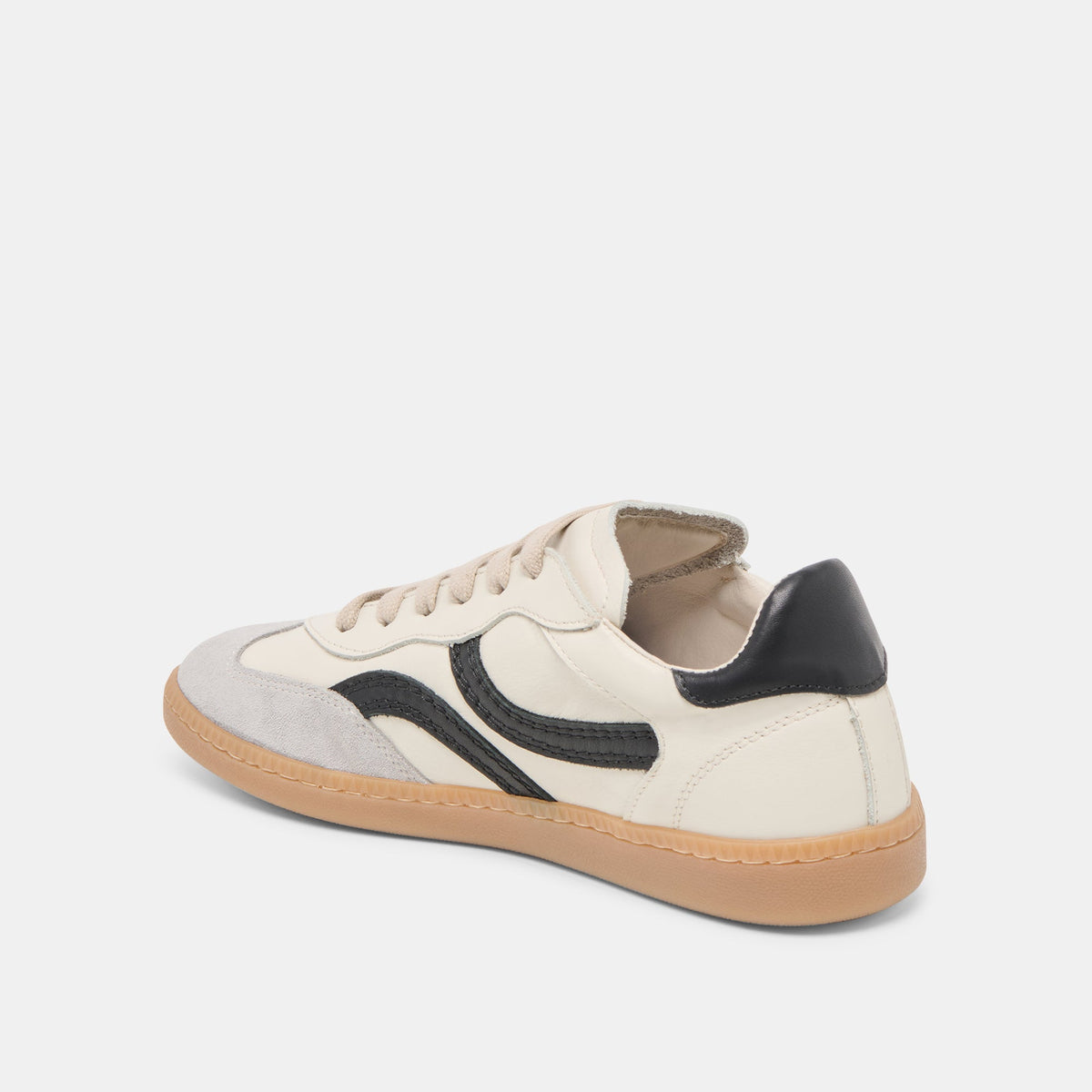 Rebel White Black Leather Sneakers | Dolce Vita
