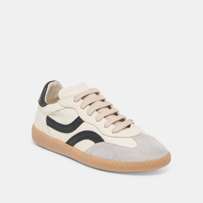 Rebel White Black Leather Sneakers | Dolce Vita