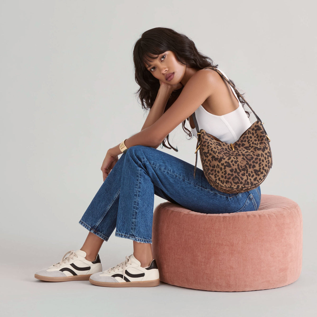 Rebel White Black Leather Sneakers | Dolce Vita
