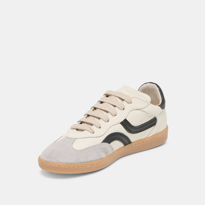 Rebel White Black Leather Sneakers | Dolce Vita