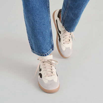 Rebel White Black Leather Sneakers | Dolce Vita