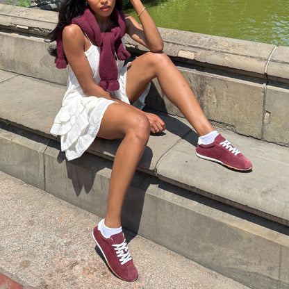 Serina Burgundy Suede Sneakers | Dolce Vita