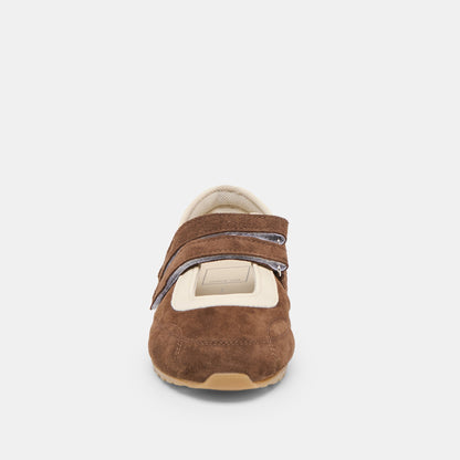 Swan Dk Brown Suede Sneakers | Dolce Vita