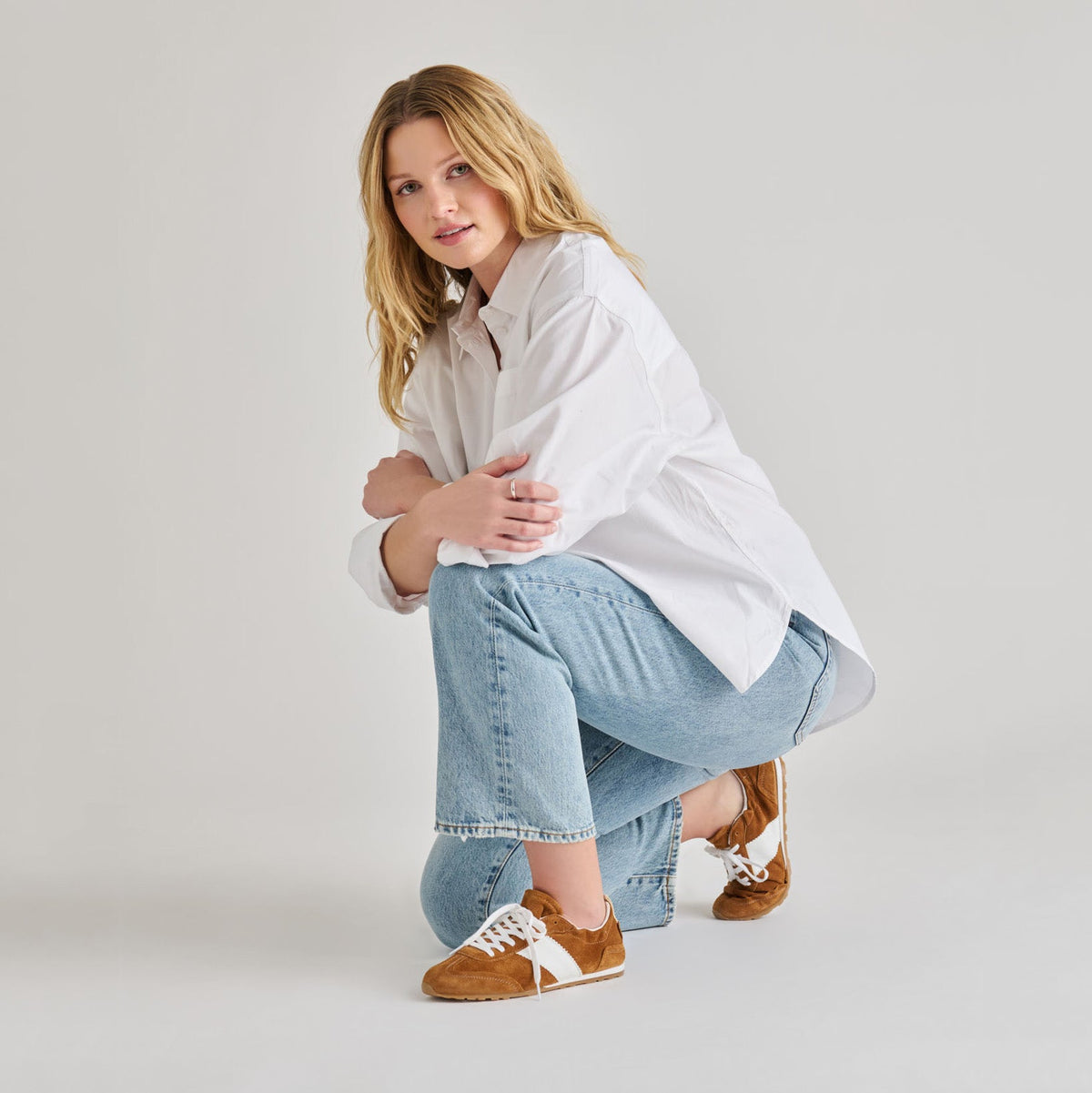 Shyla Cognac Suede Sneakers | Dolce Vita