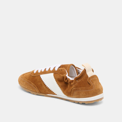 Shyla Cognac Suede Sneakers | Dolce Vita