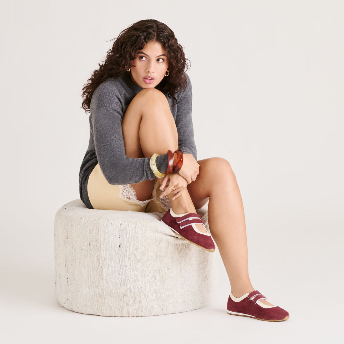 Swan Burgundy Suede Sneakers | Dolce Vita