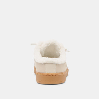 Notice Slide Plush Off White Crackled Leather Sneakers | Dolce Vita