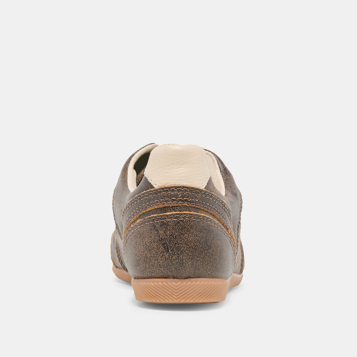 Laini Brown Distressed Leather Sneakers | Dolce Vita