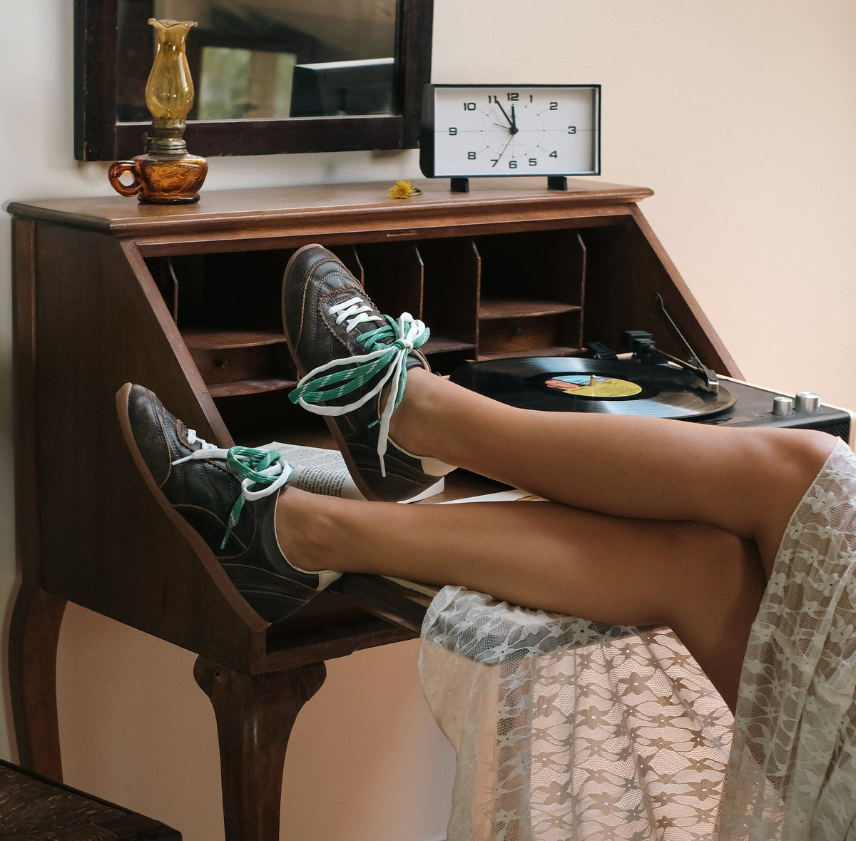 Laini Brown Distressed Leather Sneakers | Dolce Vita