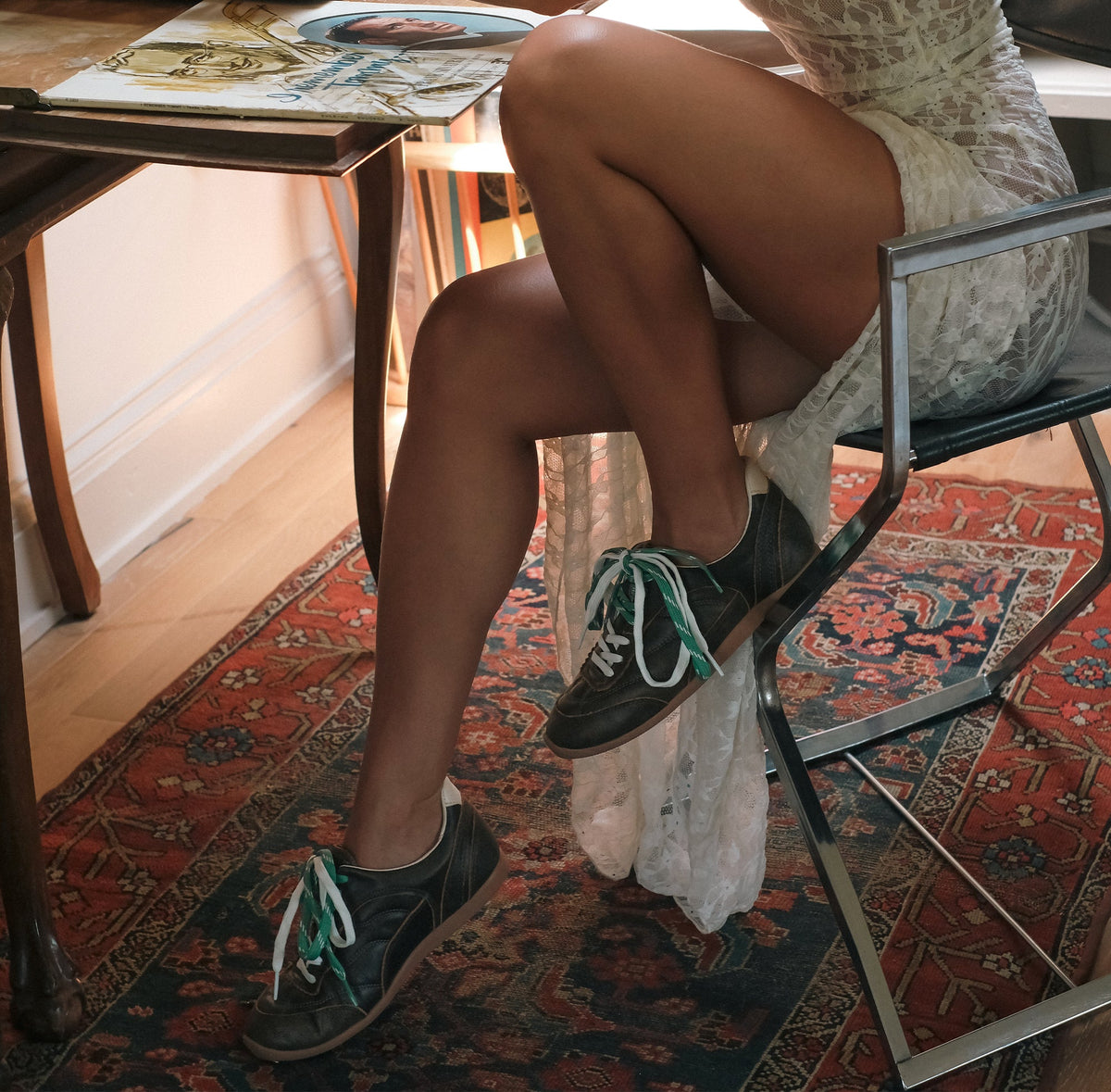 Laini Brown Distressed Leather Sneakers | Dolce Vita