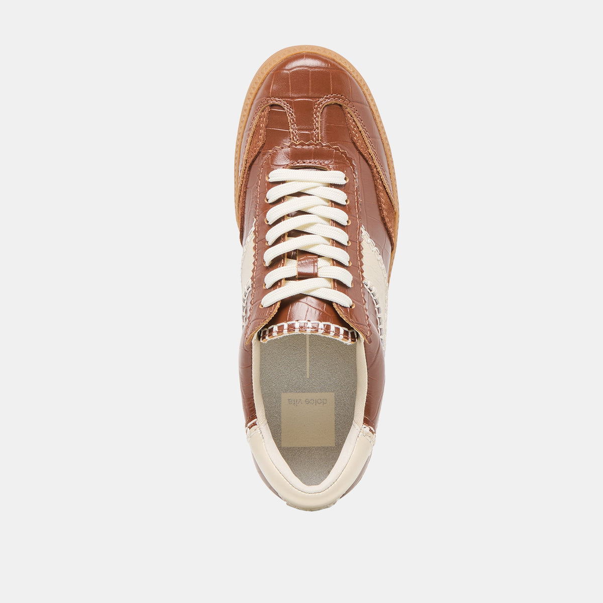 NOTICE STITCH SNEAKERS COGNAC CROCO EMBOSSED LEATHER
 – Dolce Vita | Dolce Vita