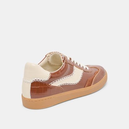 NOTICE STITCH SNEAKERS COGNAC CROCO EMBOSSED LEATHER
 – Dolce Vita | Dolce Vita