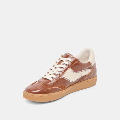 NOTICE STITCH SNEAKERS COGNAC CROCO EMBOSSED LEATHER
 – Dolce Vita | Dolce Vita