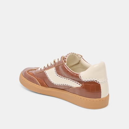 NOTICE STITCH SNEAKERS COGNAC CROCO EMBOSSED LEATHER
 – Dolce Vita | Dolce Vita