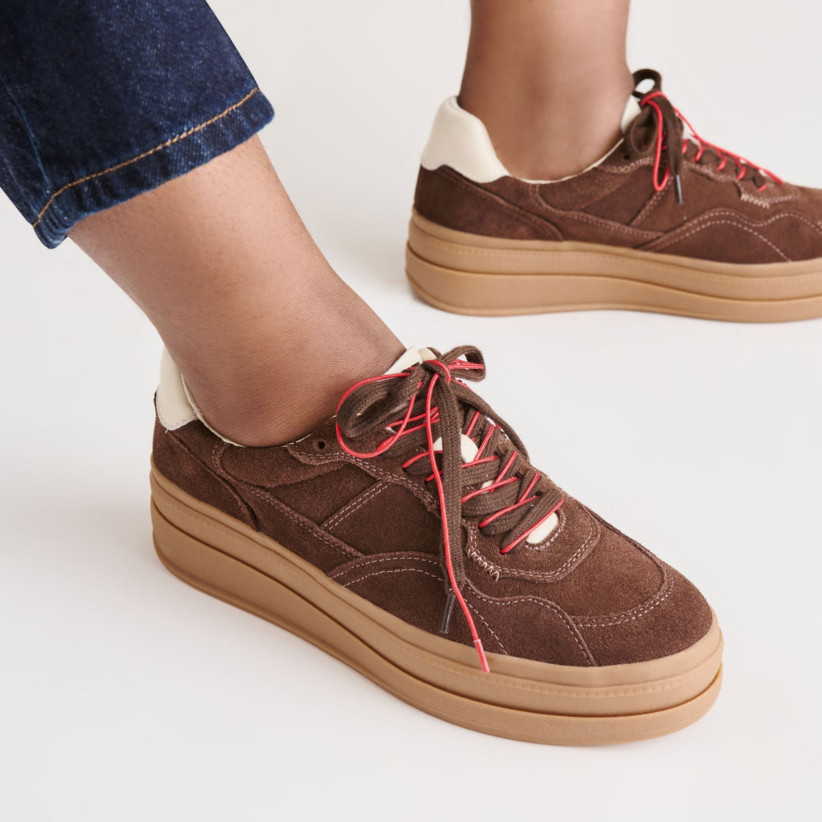 Naomy H2O Waterproof Dk Brown Suede Sneakers | Dolce Vita