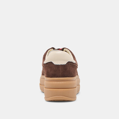 Naomy H2O Waterproof Dk Brown Suede Sneakers | Dolce Vita